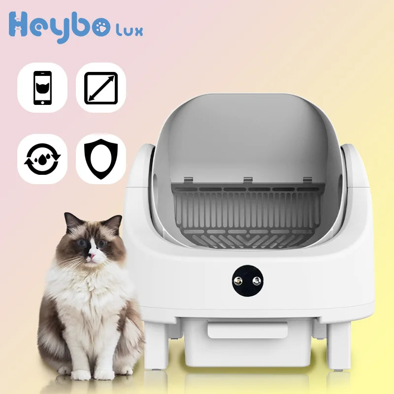Large Capacity Self Cleaning Cat Litter Box With Odor Control