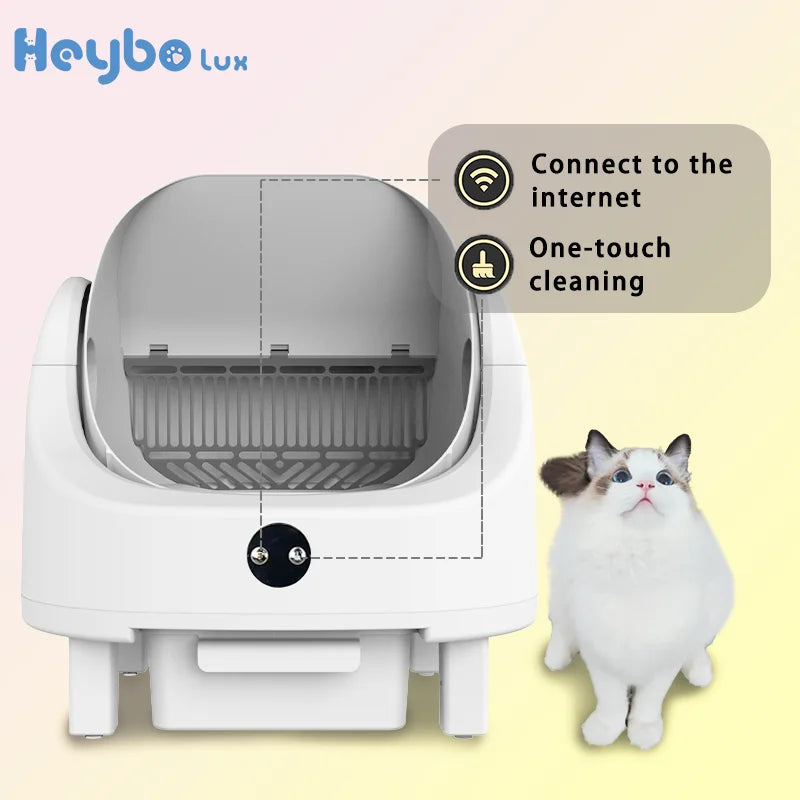 Large Capacity Self Cleaning Cat Litter Box With Odor Control