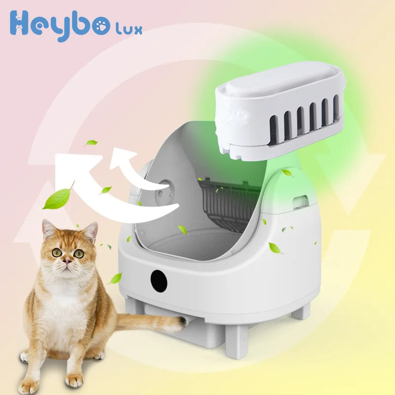 Large Capacity Self Cleaning Cat Litter Box With Odor Control