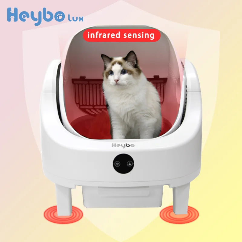 Large Capacity Self Cleaning Cat Litter Box With Odor Control