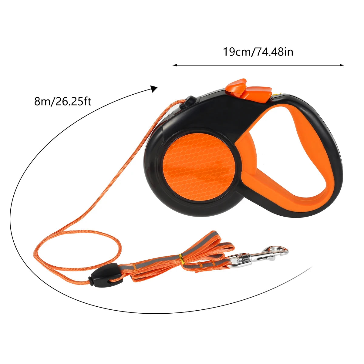 Willstar 8M Retractable Dog Leash Heavy Duty Reflective Tape Non Slip Handle