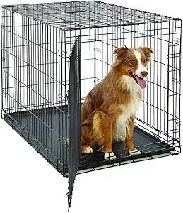 DAFIFY LifeStages Single Door Folding Dog Crate With Leakproof Pan