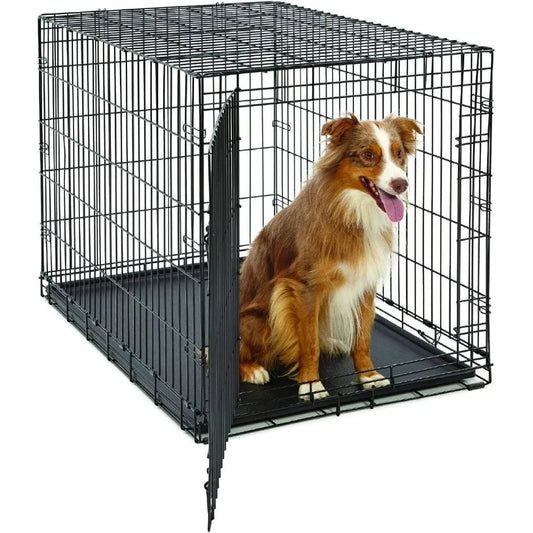 DAFIFY LifeStages Single Door Folding Dog Crate With Leakproof Pan