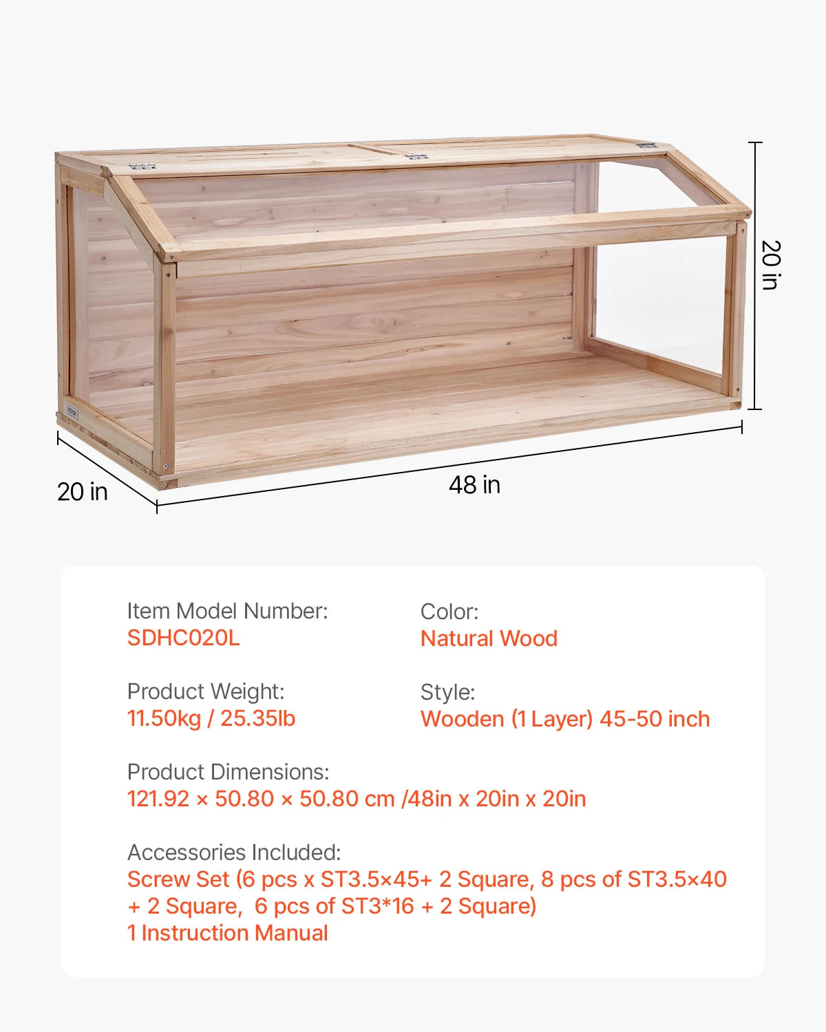 SucceBuy Wooden Hamster Cage 270° Viewing Habitat With Openable Top