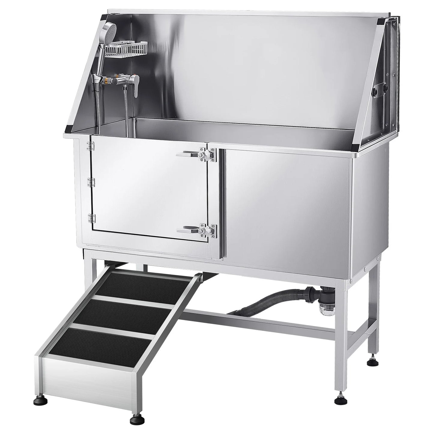 SucceBuy Stainless Steel Dog Washing Station With Ramp