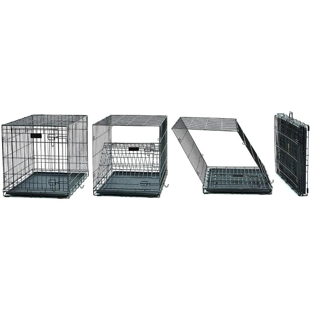 DAFIFY LifeStages Single Door Folding Dog Crate With Leakproof Pan