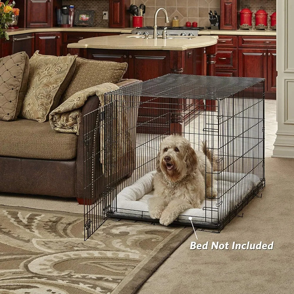 DAFIFY LifeStages Single Door Folding Dog Crate With Leakproof Pan