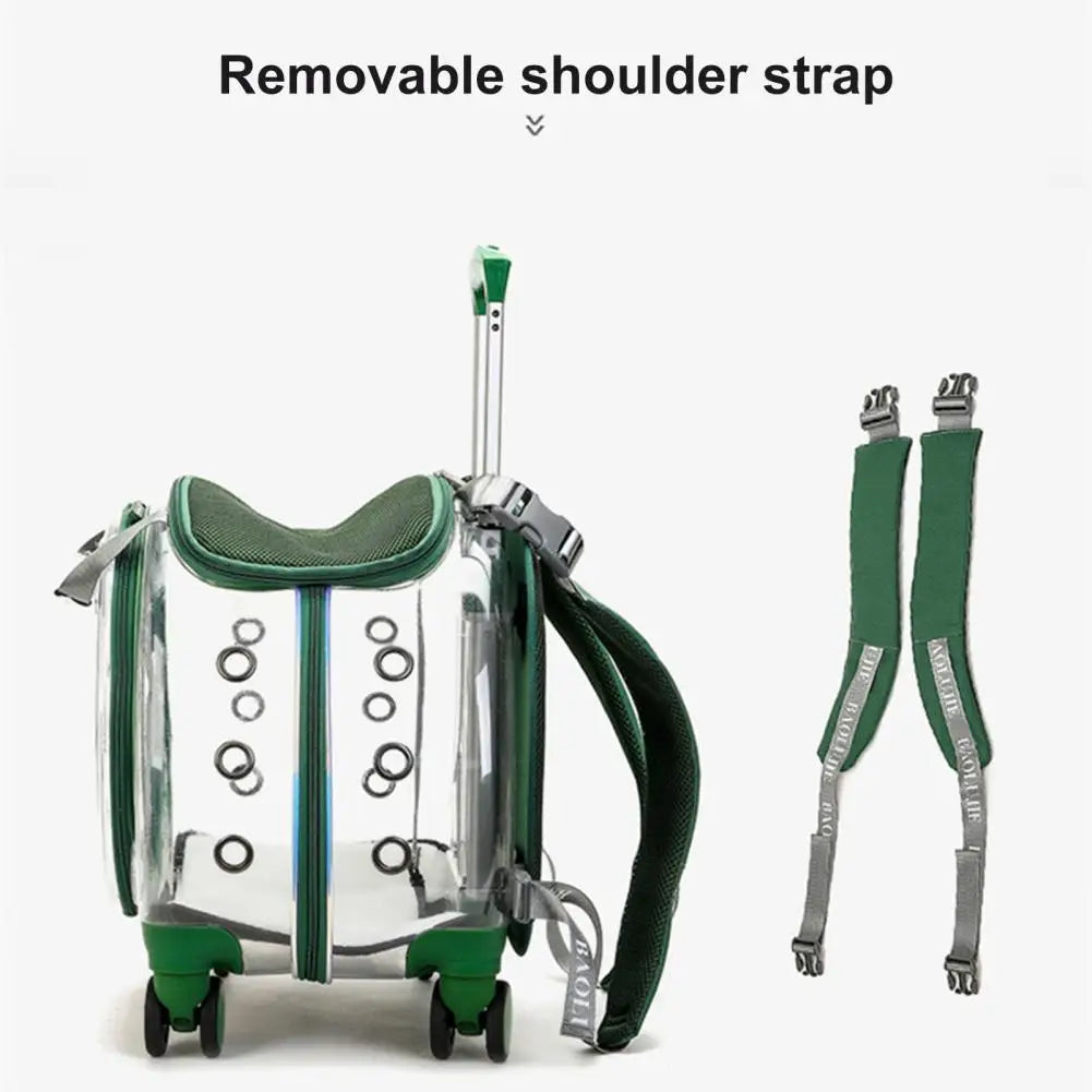 Pet Trolley Case Portable Cat Dog Backpack Travel Carrier