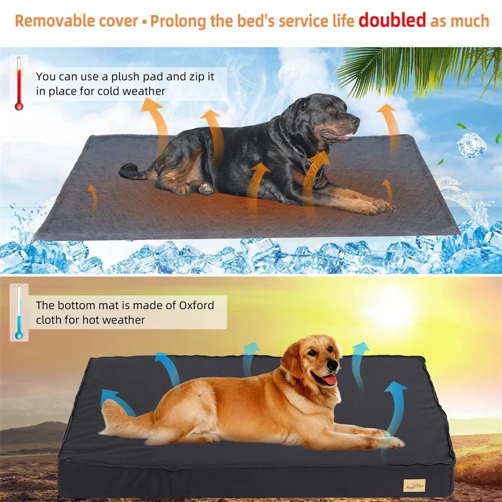 BORWARTCN Orthopaedic Dog Bed Waterproof Cushion 2 In 1 Mattress