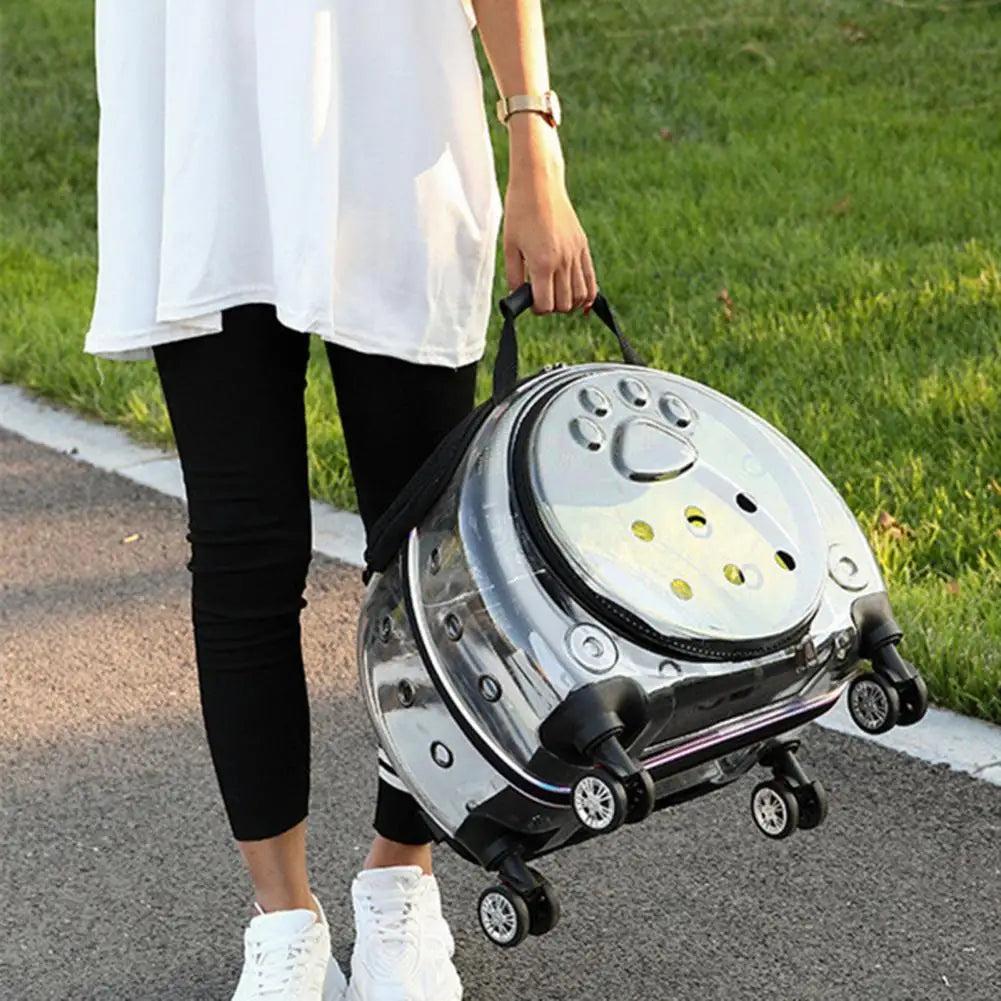 Pet Trolley Case With Clear Ventilation For Cats And Dogs