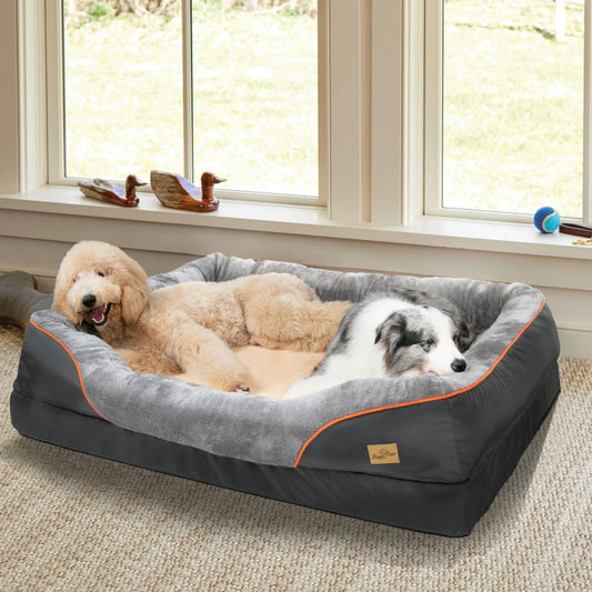 Bingopawcn Dog Bed Anti Allergy Waterproof Fleece Removable Cover