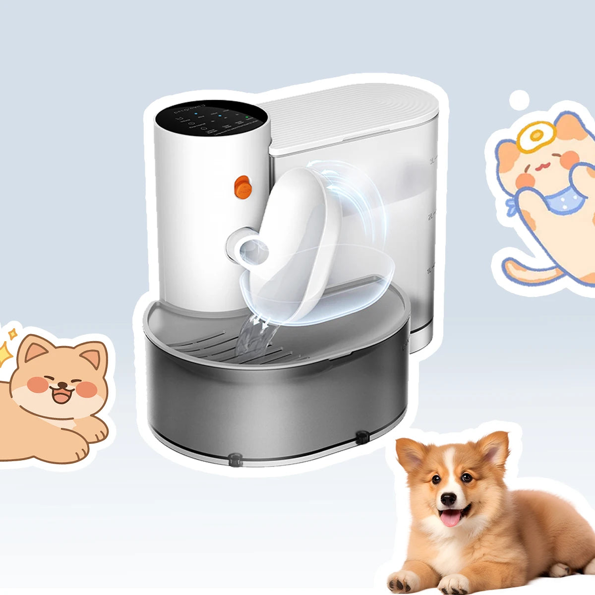 Smart Pet Water Dispenser Automatic Rechargeable Feeder