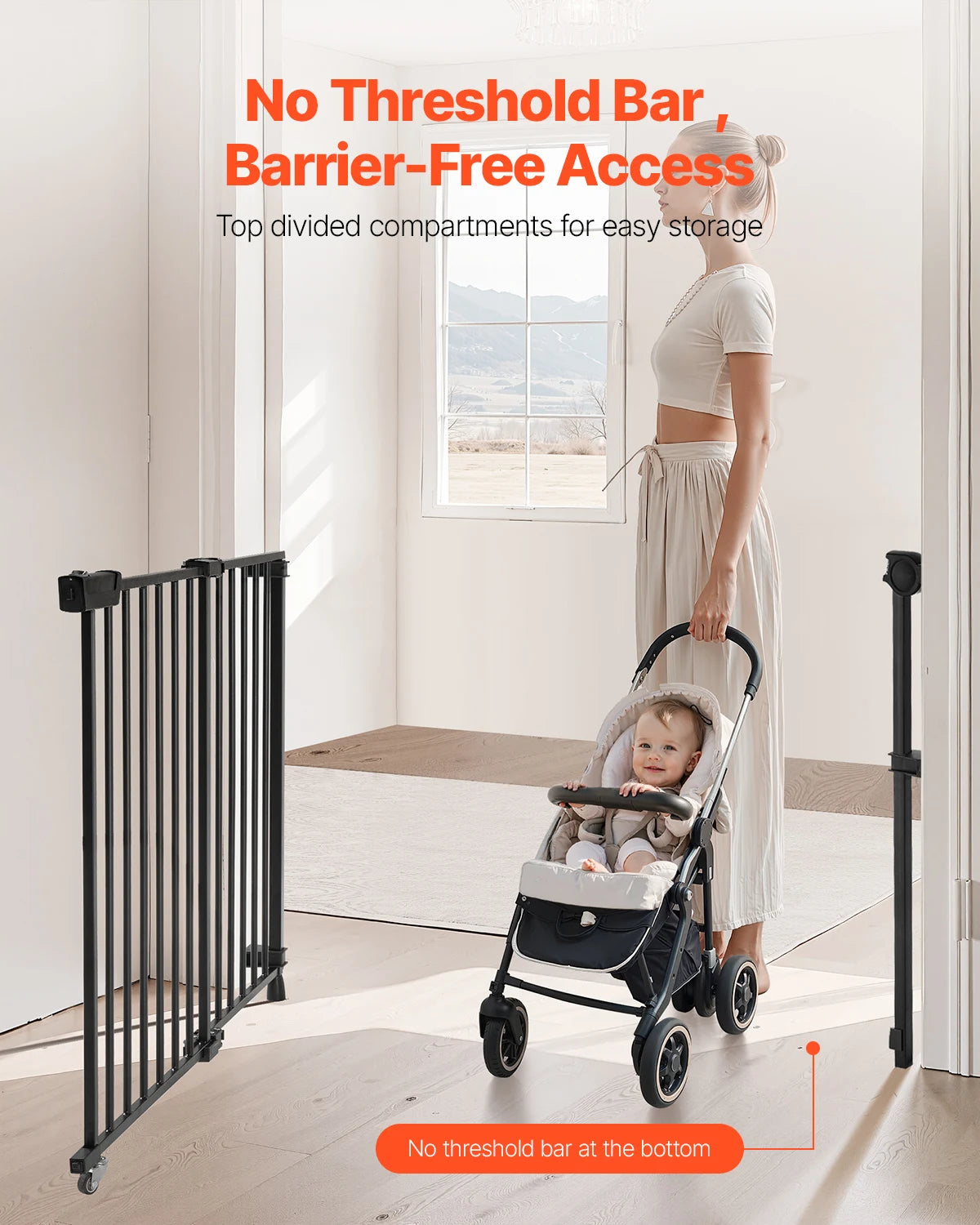 SucceBuy Adjustable Baby Gate for Pets and Children