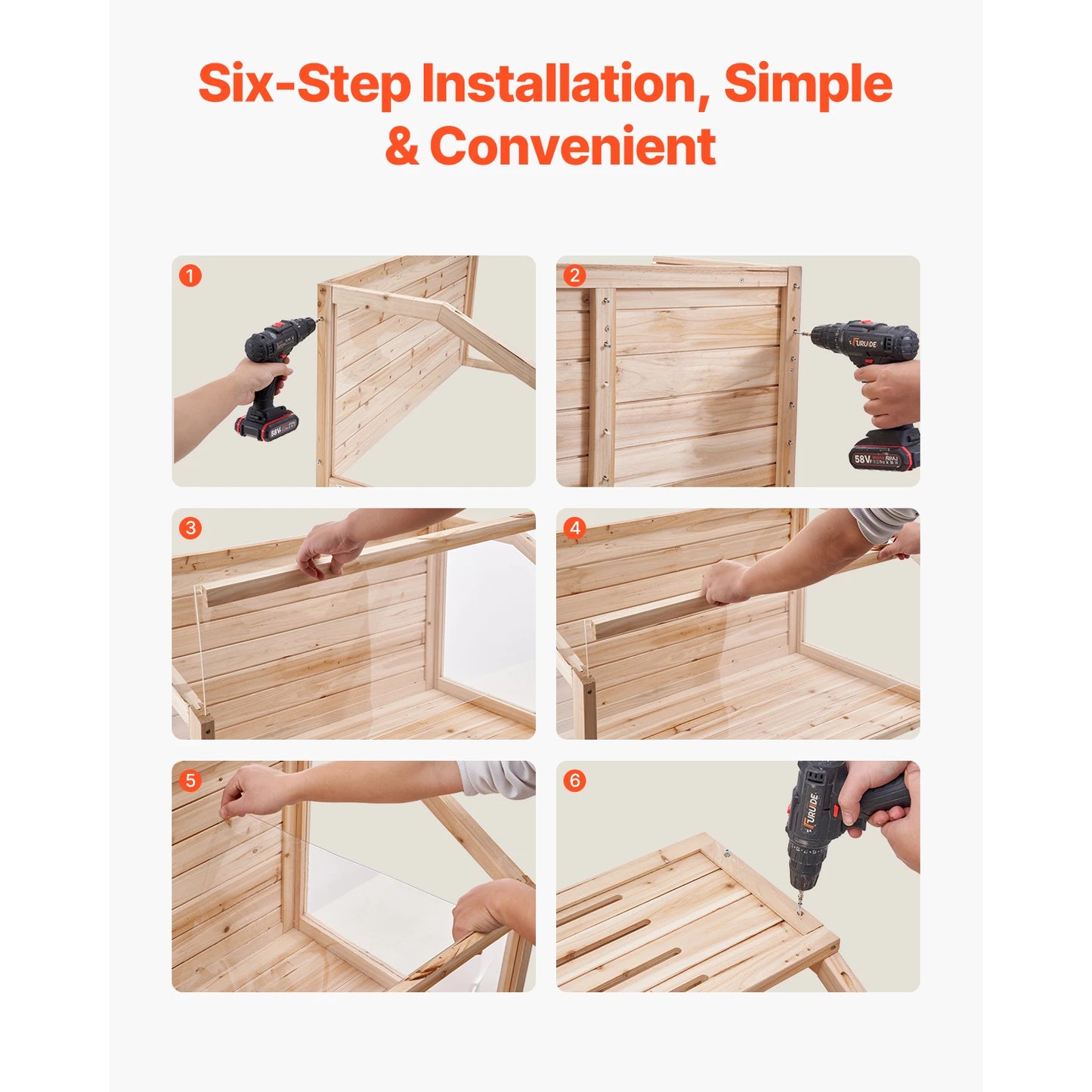 SucceBuy Wooden Hamster Cage 270° Viewing Habitat With Openable Top